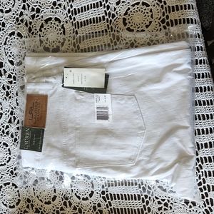 Women's white denim jeans